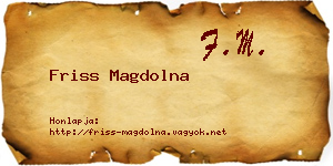 Friss Magdolna névjegykártya